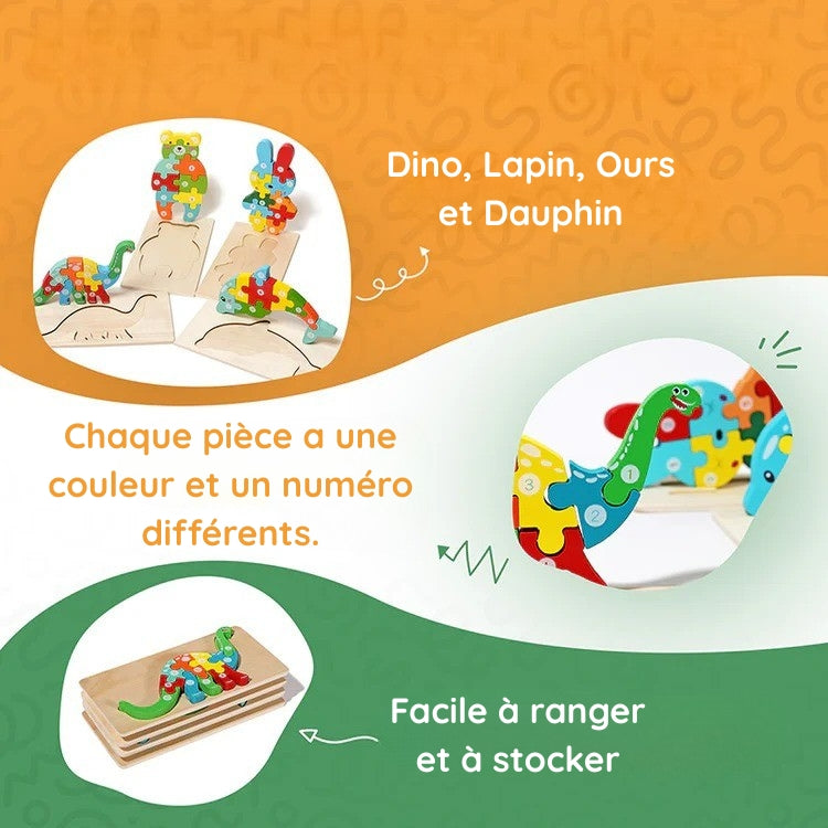 Puzzle en bois Montessori
