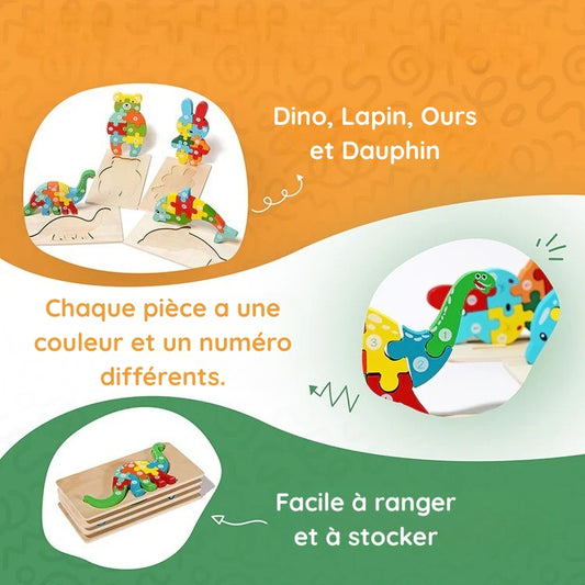 Puzzle en bois Montessori