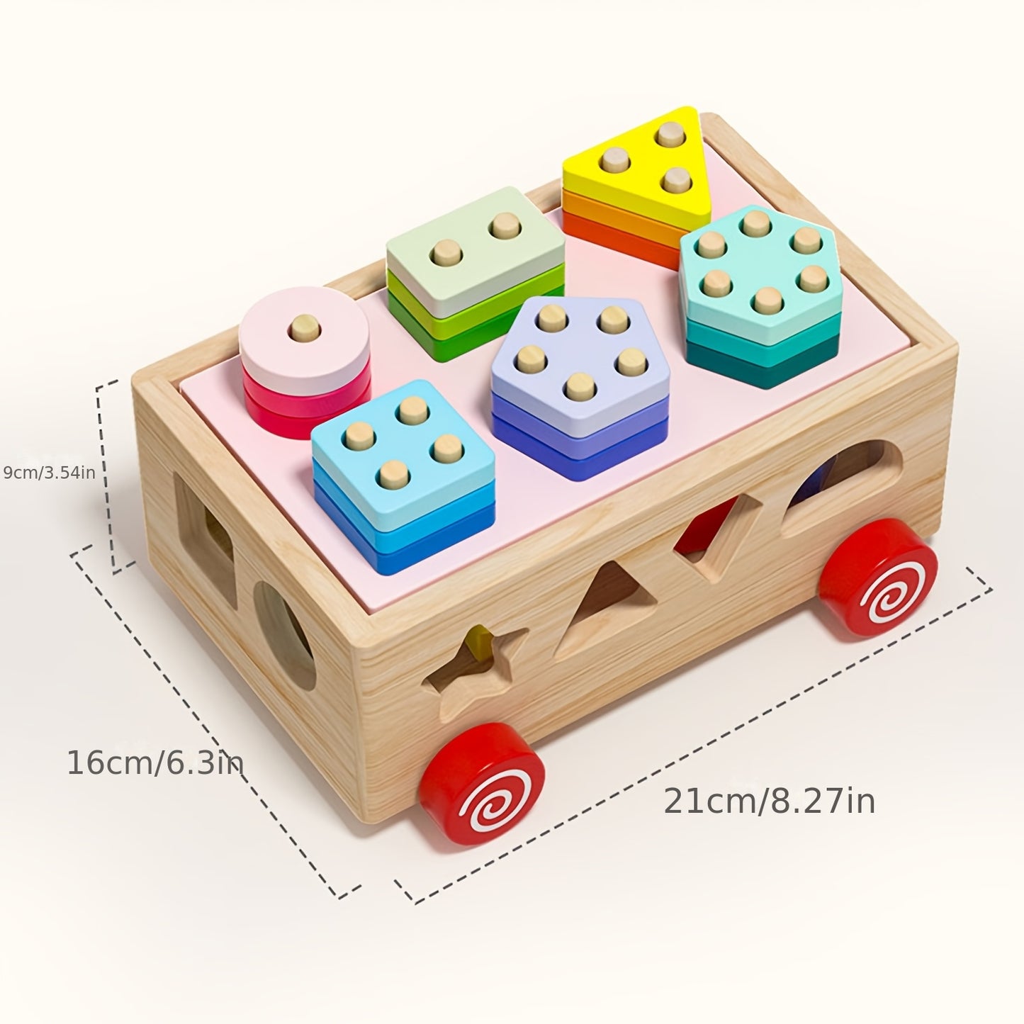 Jouet d'Empilage Montessori à Formes Géométriques