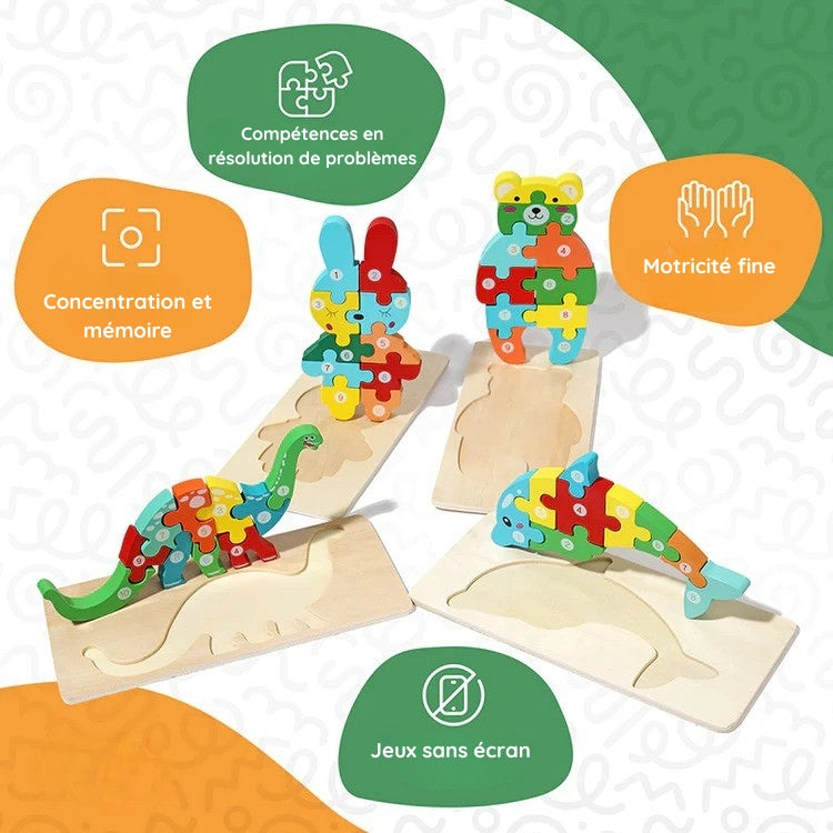 Puzzle en bois Montessori