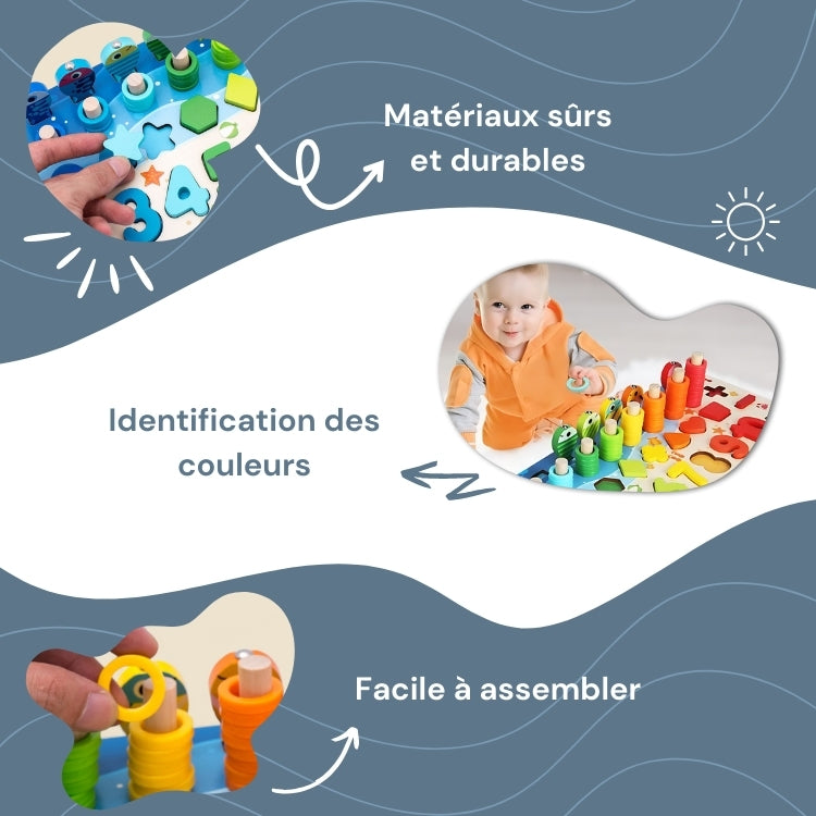 Jeu de Pêche et Formes Montessori