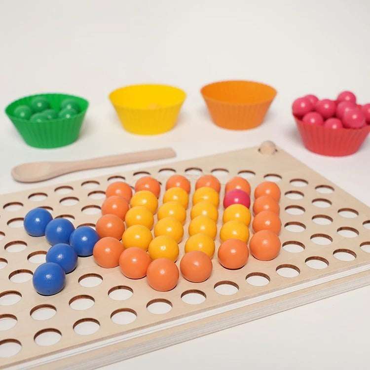 Perles arc-en-ciel Montessori