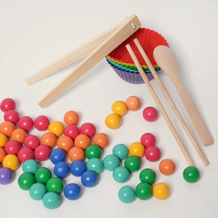 Perles arc-en-ciel Montessori
