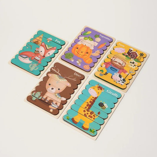 Puzzles double face Montessori