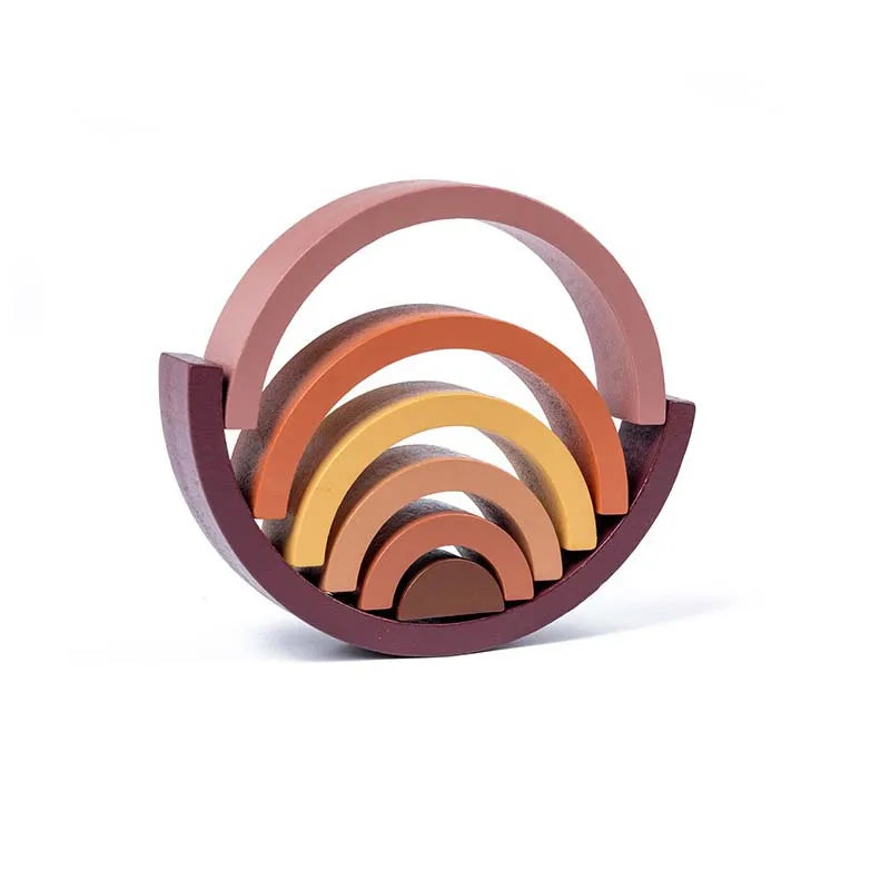 Puzzle Arc-en-Ciel en Bois Montessori