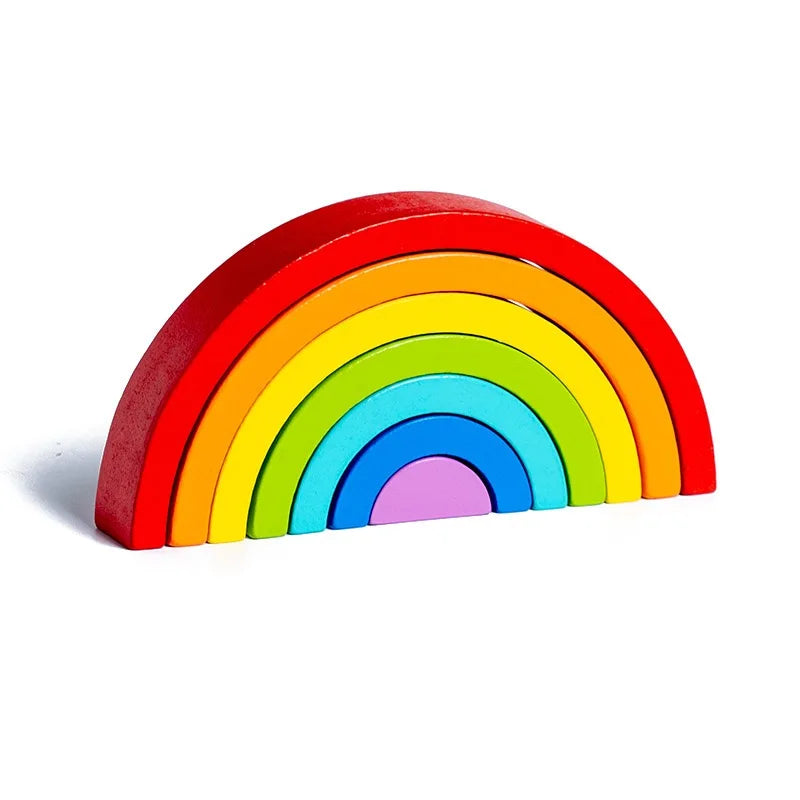 Puzzle Arc-en-Ciel en Bois Montessori