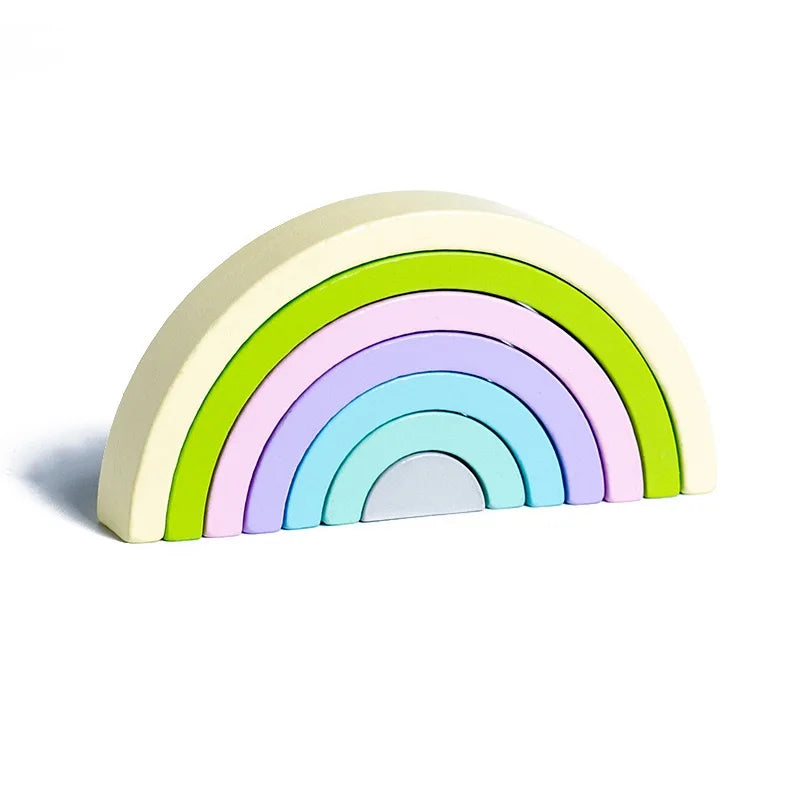Puzzle Arc-en-Ciel en Bois Montessori