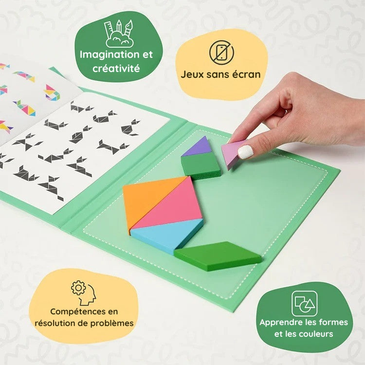 Livre magnétique Tangram Montessori