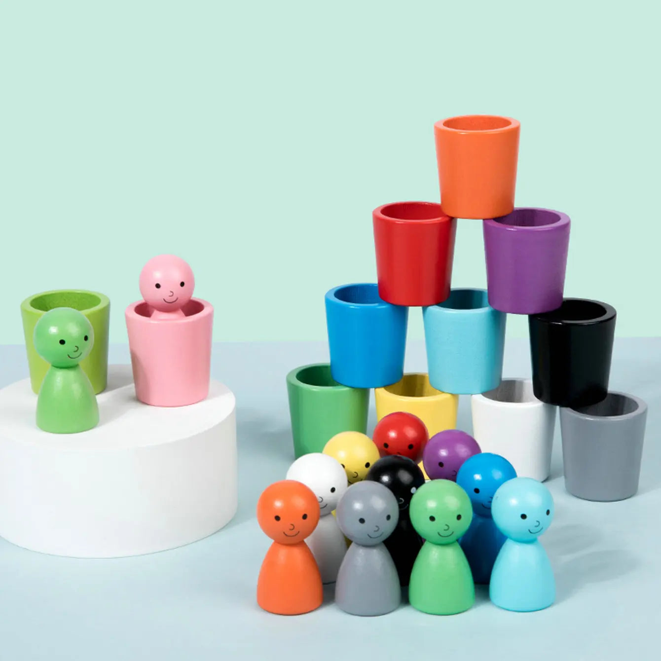 Jouet Poupées et Formes Colorées Montessori