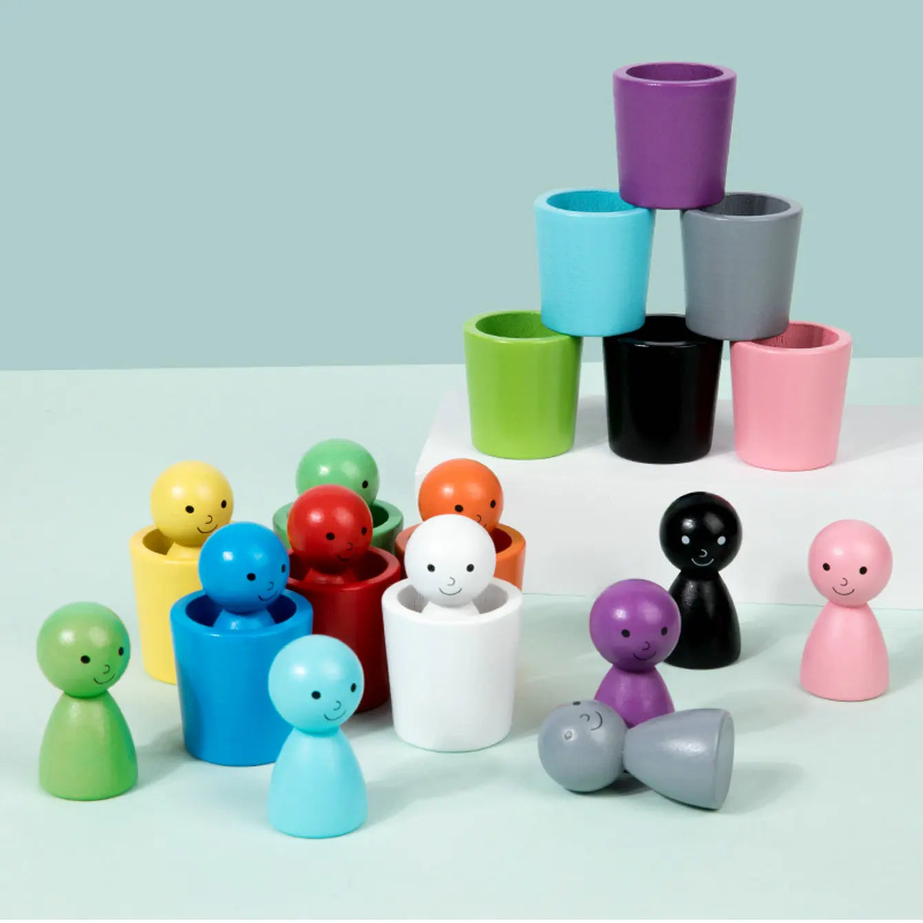 Jouet Poupées et Formes Colorées Montessori