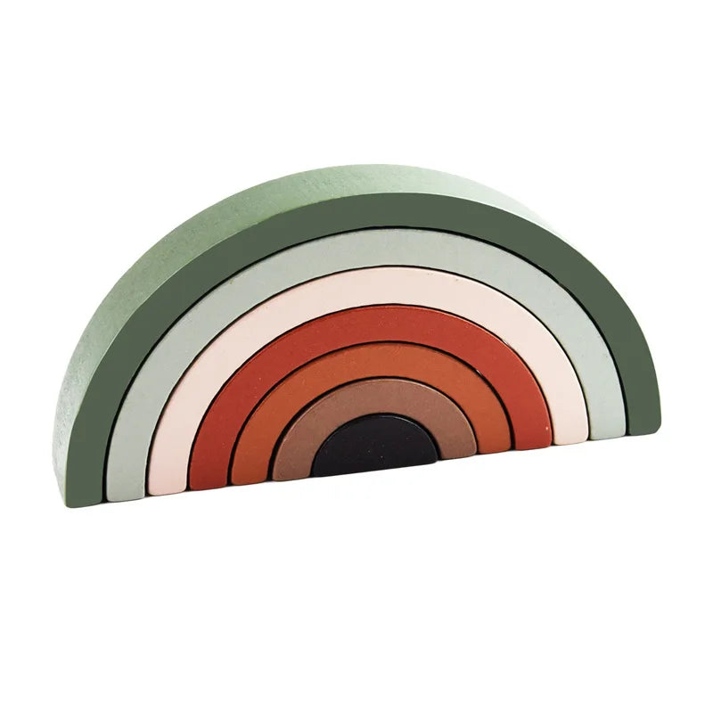 Puzzle Arc-en-Ciel en Bois Montessori