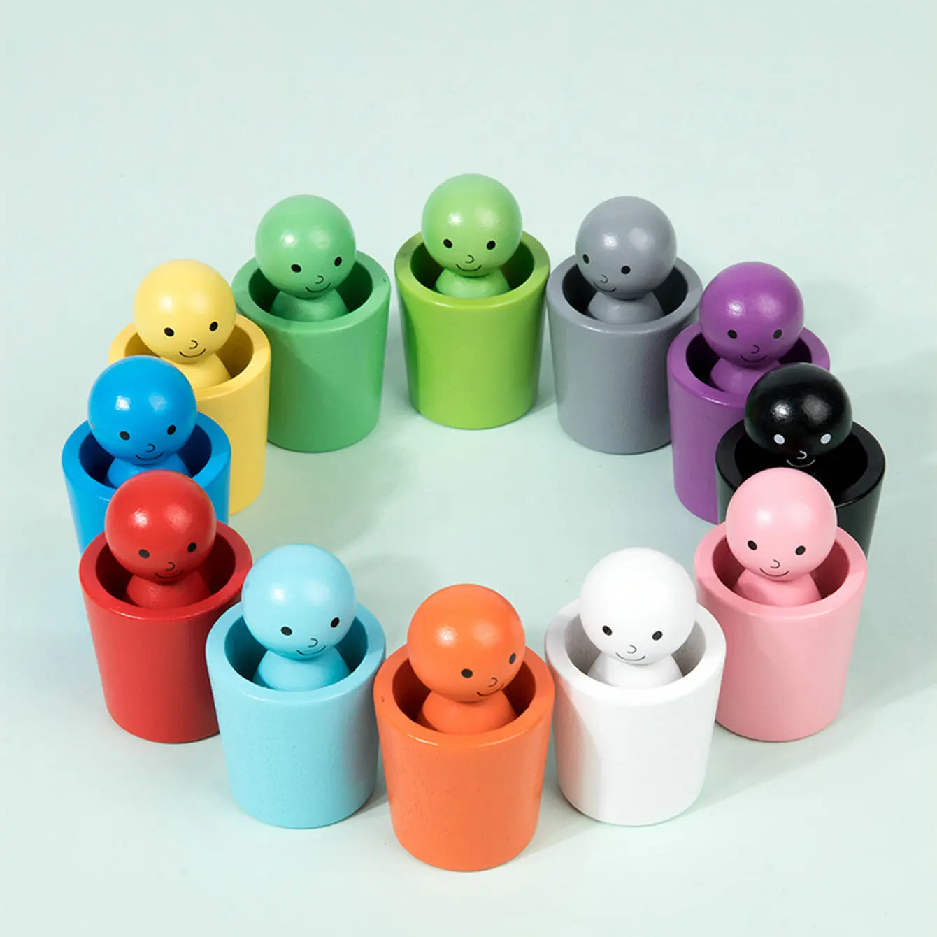 Jouet Poupées et Formes Colorées Montessori
