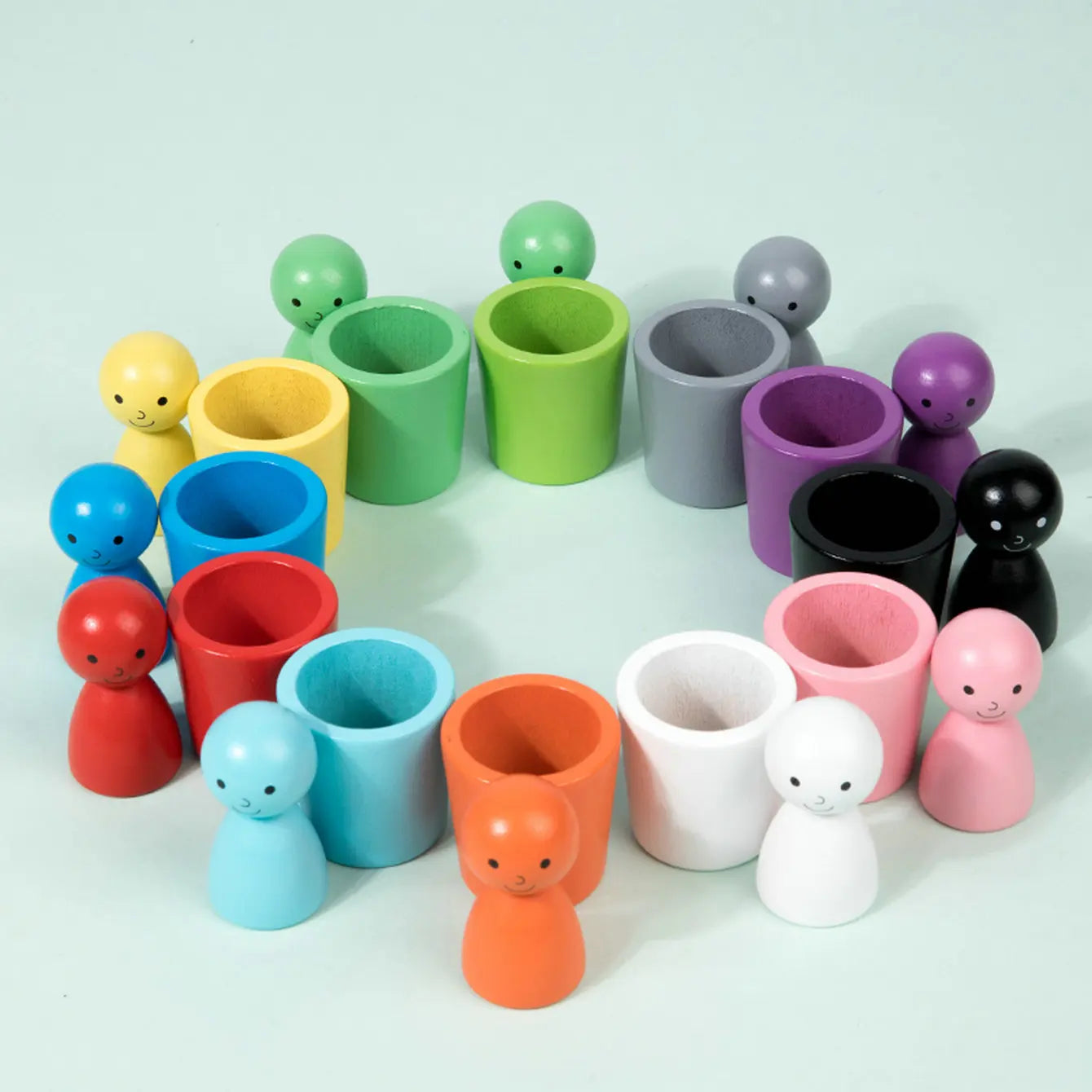 Jouet Poupées et Formes Colorées Montessori