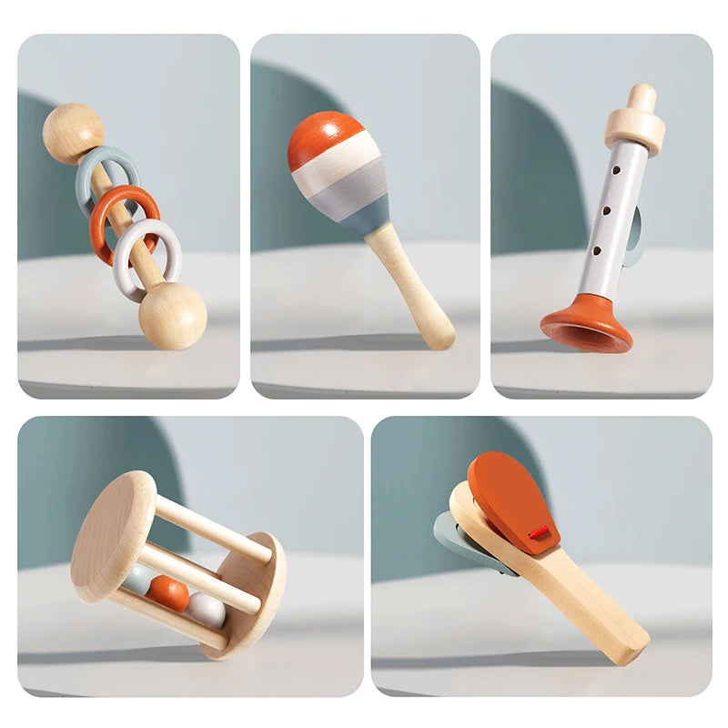 Set d'Instruments de Musique en Bois Montessori