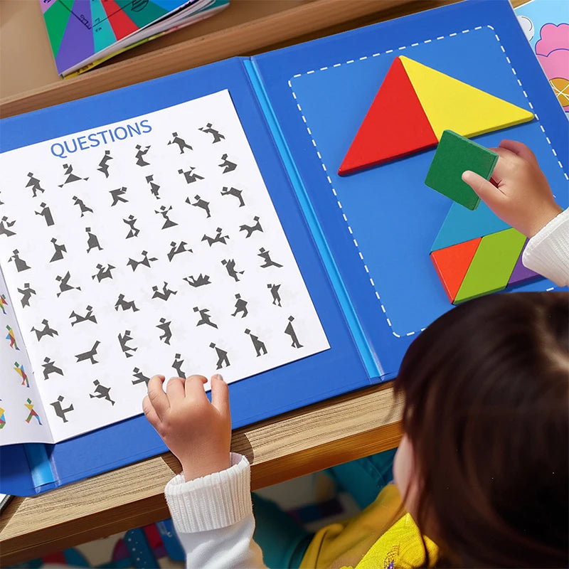 Livre magnétique Tangram Montessori