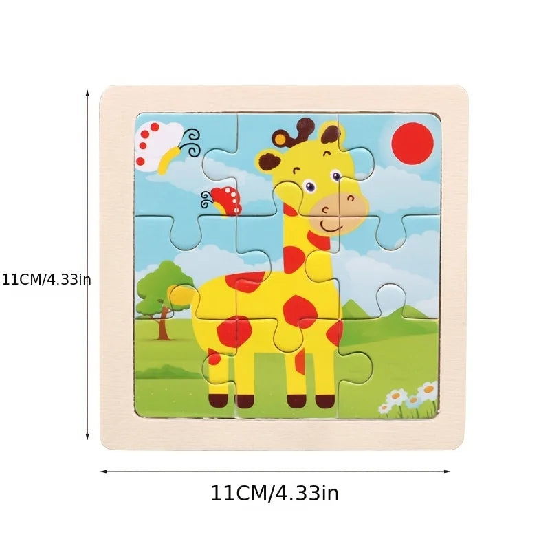 Puzzle Montessori Animaux en Bois