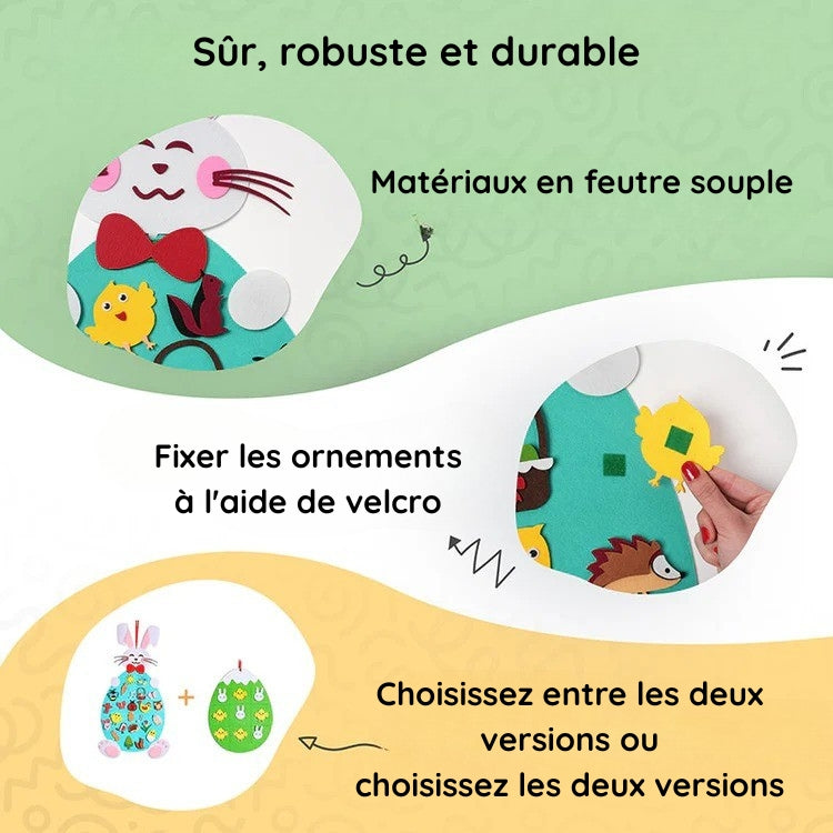 Lapin en feutre Montessori
