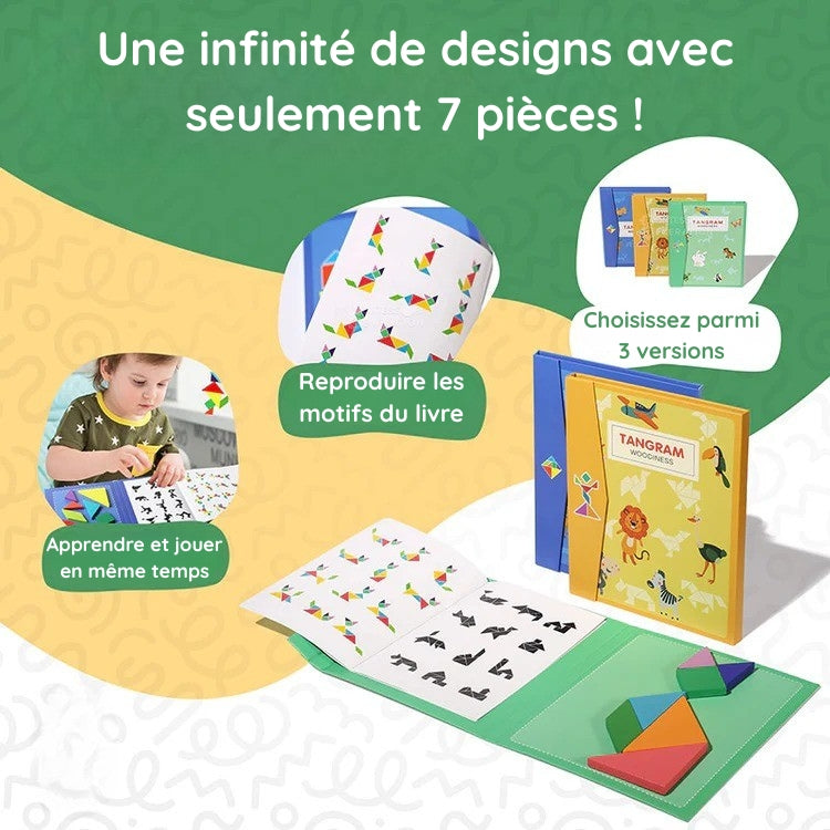 Livre magnétique Tangram Montessori