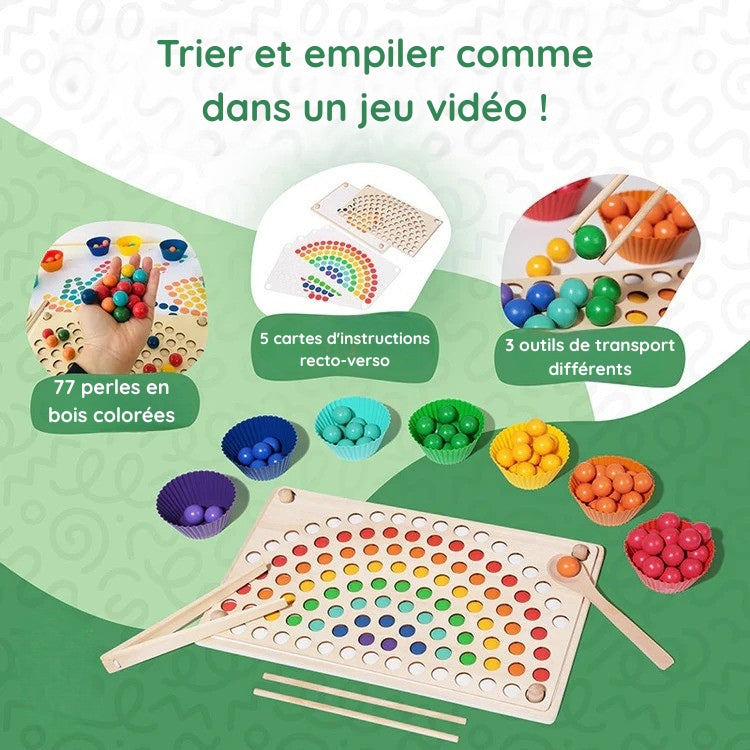 Perles arc-en-ciel Montessori