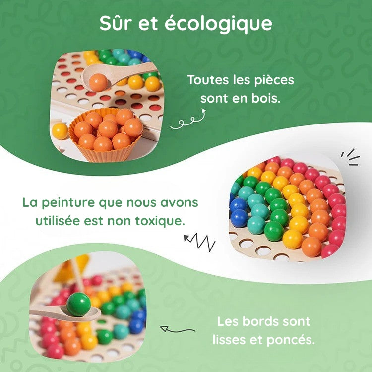 Perles arc-en-ciel Montessori