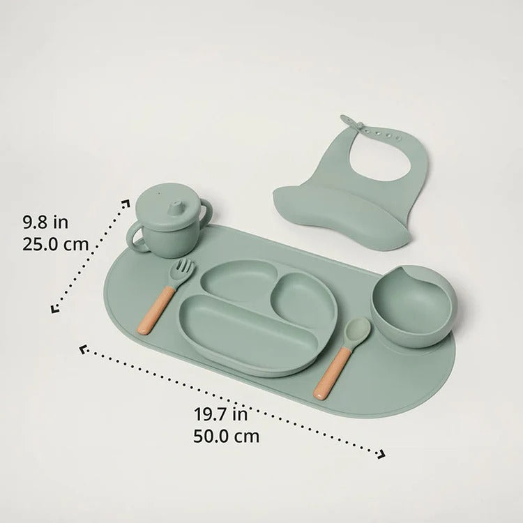 Ensemble de Vaisselle Montessori en Silicone pour bébé