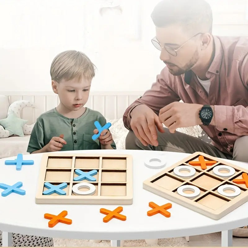 Jeu de Morpion en Bois Montessori
