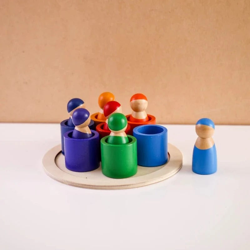 Jeu d'Empilage et de Couleurs Montessori