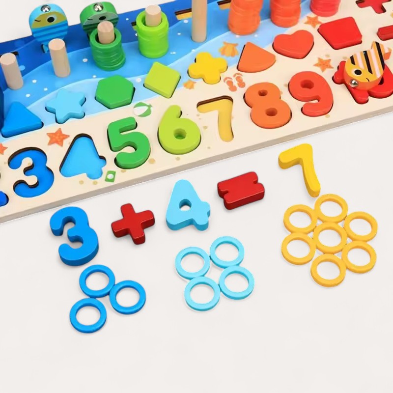 Jeu de Pêche et Formes Montessori