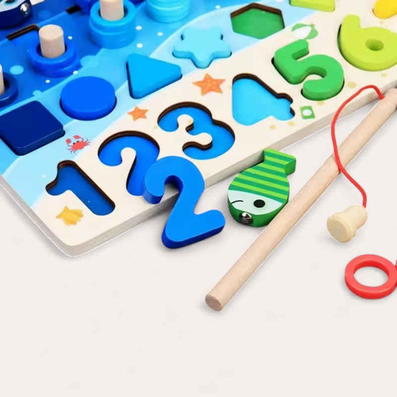 Jeu de Pêche et Formes Montessori