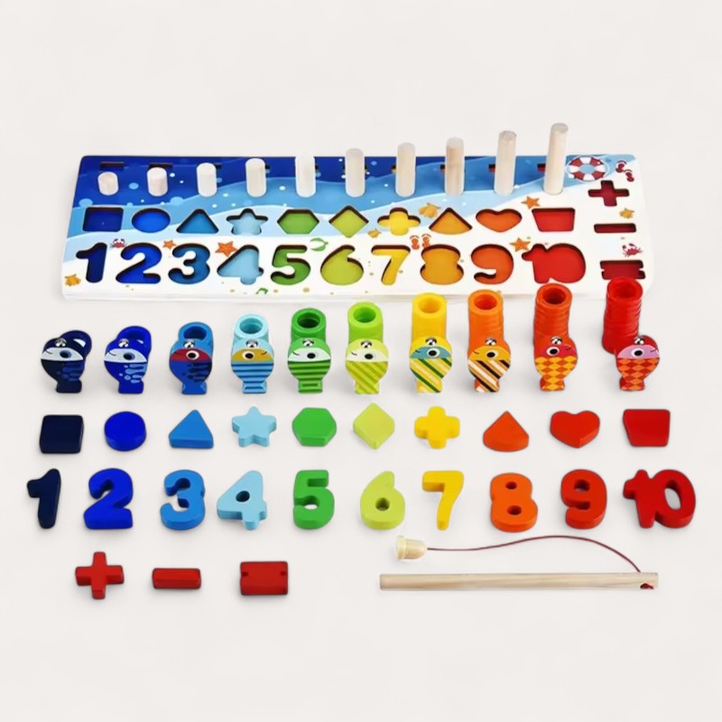 Jeu de Pêche et Formes Montessori