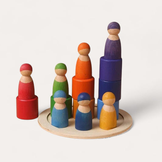 Jeu d'Empilage et de Couleurs Montessori
