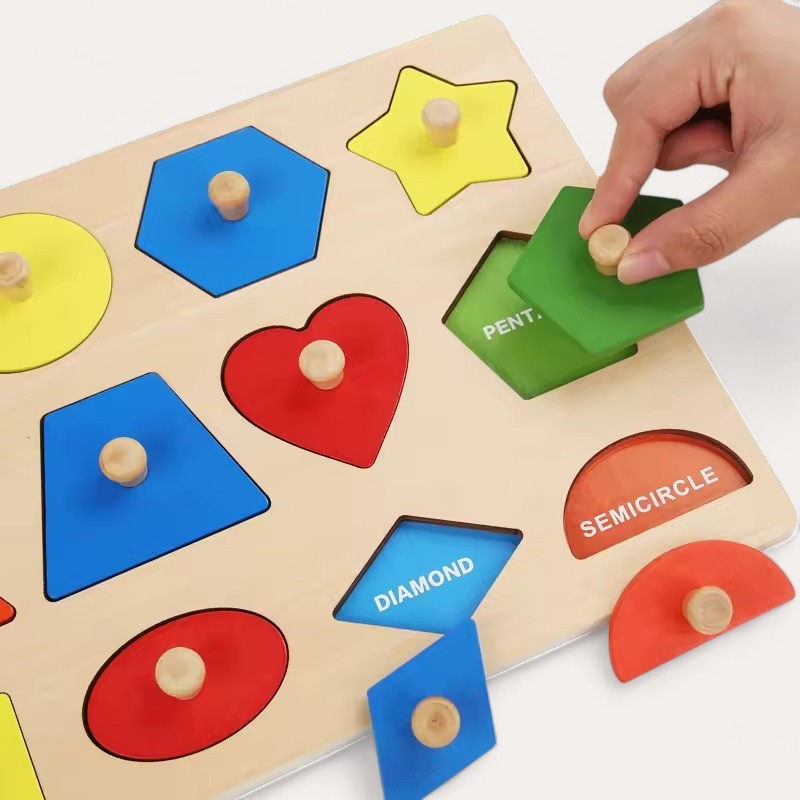 Puzzle Formes Géométriques et Couleurs Montessori