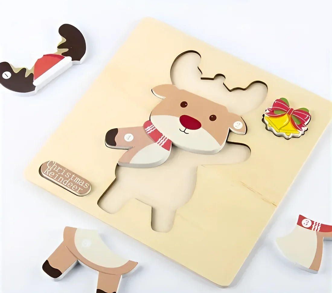 Puzzle de Noël Montessori (LOT DE 4)