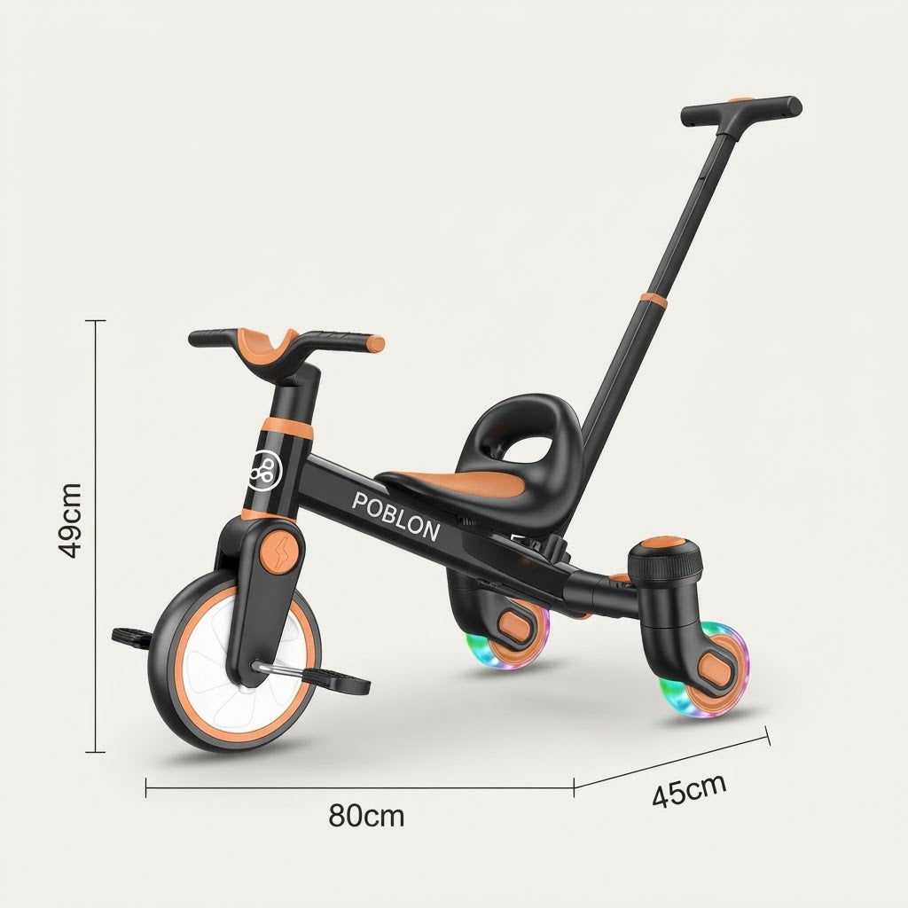 Tricycle Montessori à Poignée Parentale