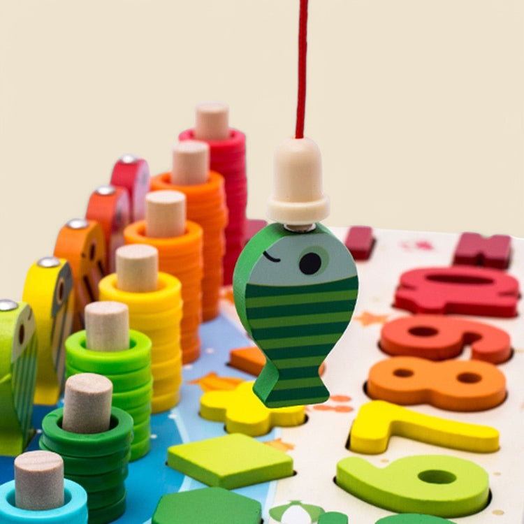 Jeu de Pêche et Formes Montessori