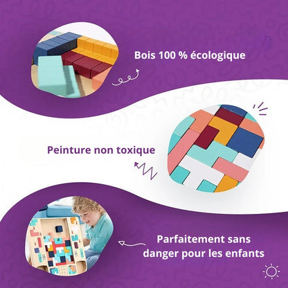 Tetris Montessori en bois