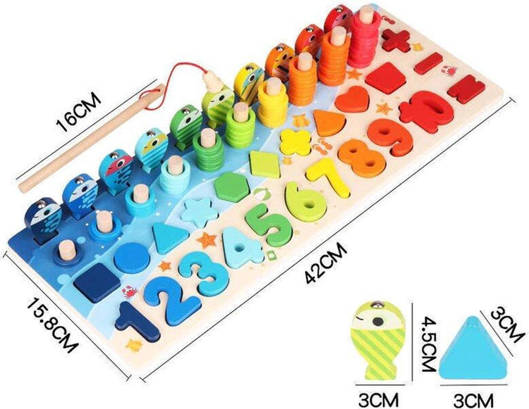Jeu de Pêche et Formes Montessori