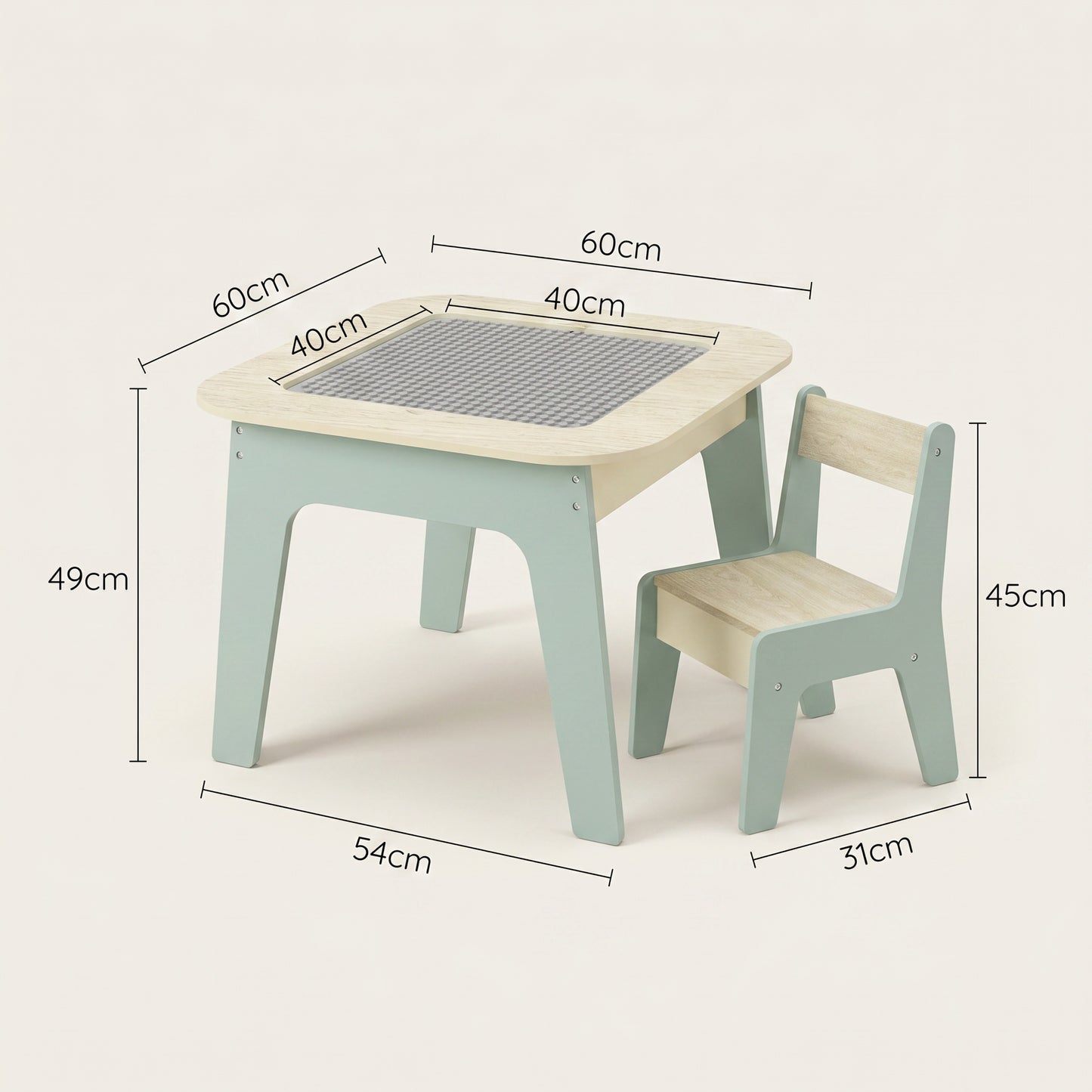 Table d’Activités Montessori 4-en-1 avec Chaises