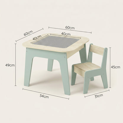 Table d’Activités Montessori 4-en-1 avec Chaises