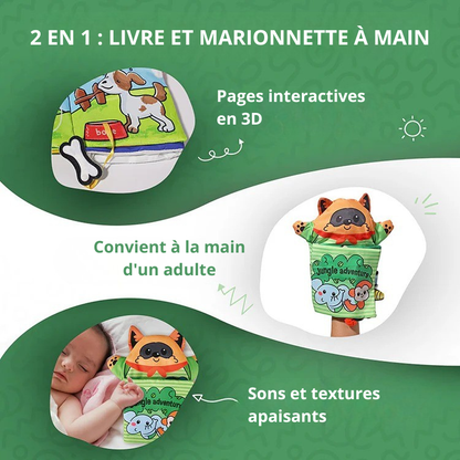 Livre en tissu pour bébé Montessori