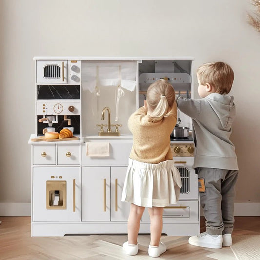 Cuisine Montessori en Bois avec Évier et Rangements