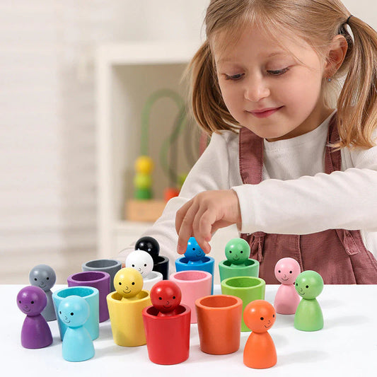 Jouet Poupées et Formes Colorées Montessori