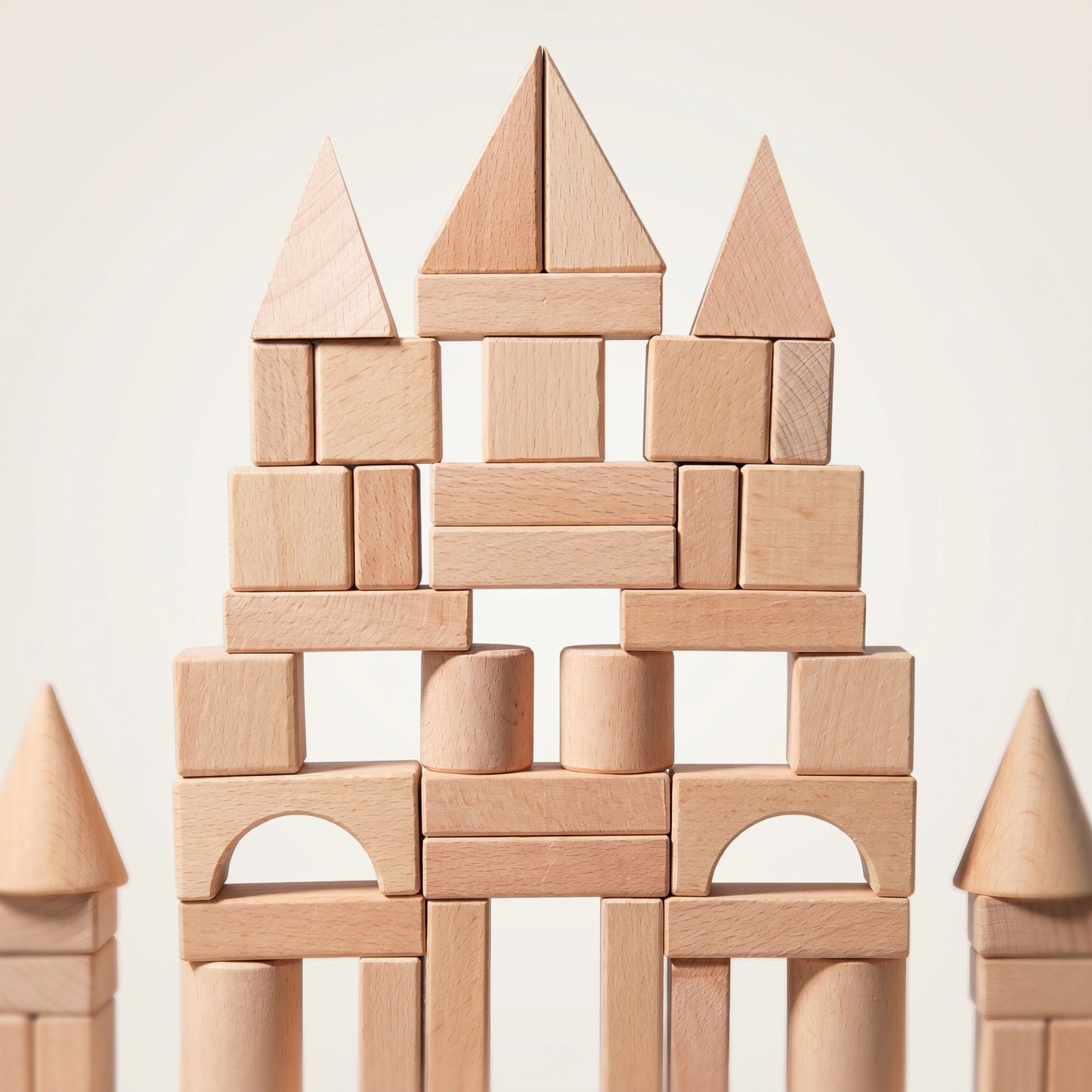 Blocs de Construction Montessori en Bois Naturel