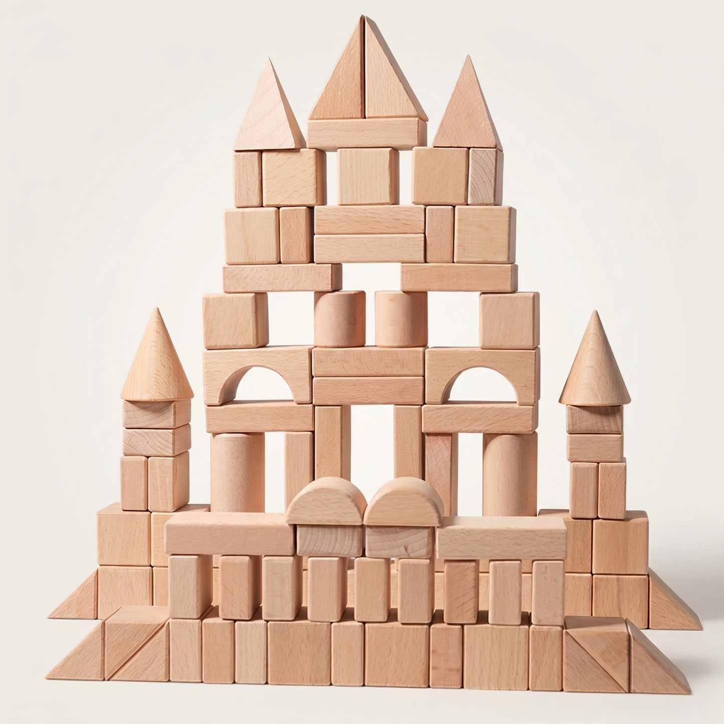 Blocs de Construction Montessori en Bois Naturel