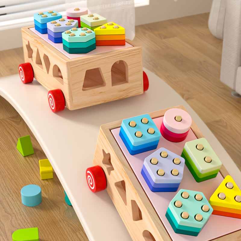 Jouet d'Empilage Montessori à Formes Géométriques