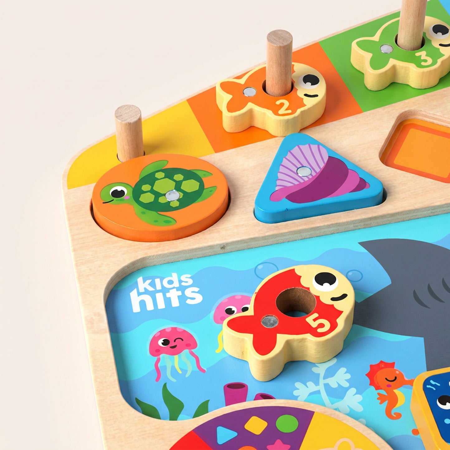 Jeu de Pêche Montessori en Bois avec Tri des Couleurs