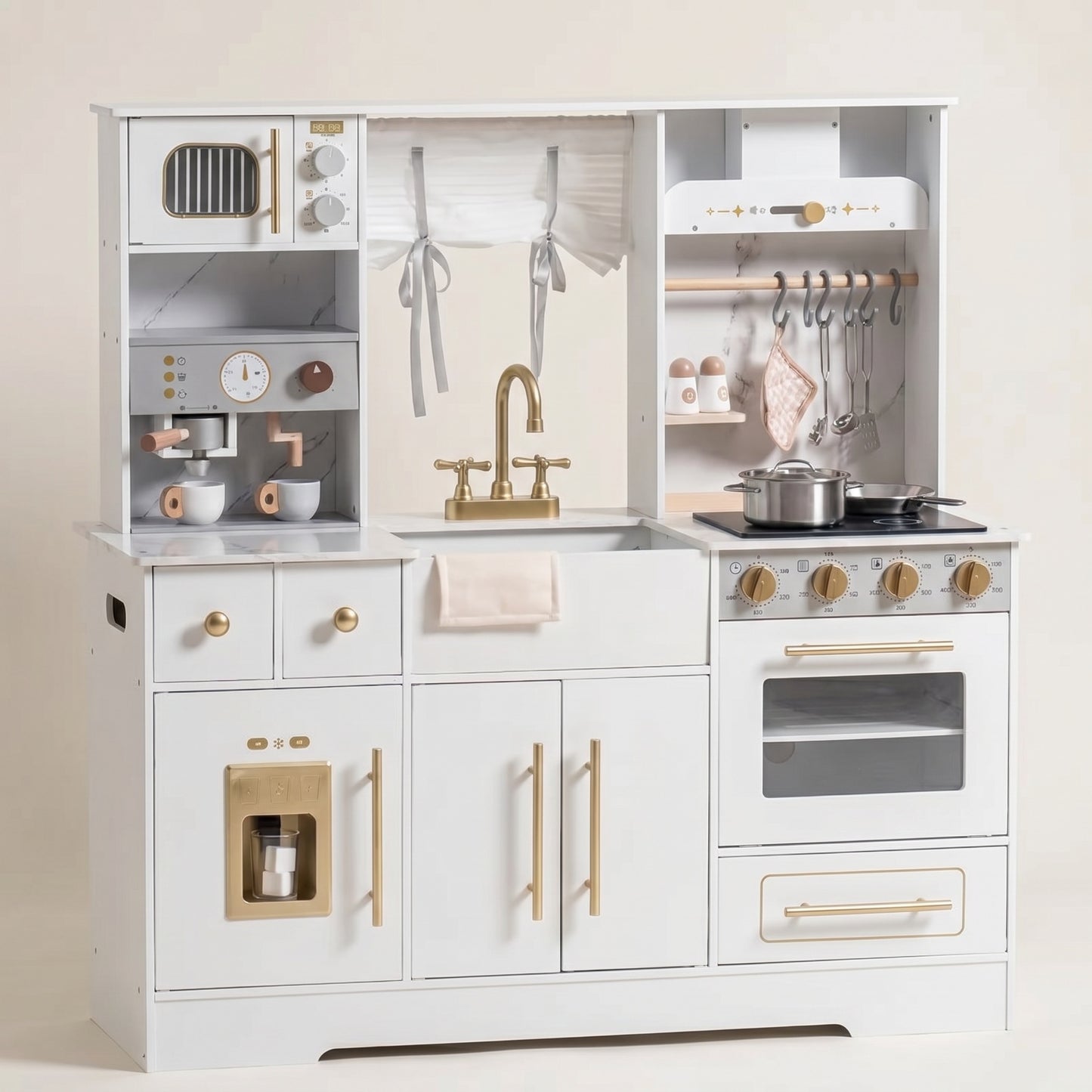 Cuisine Montessori en Bois avec Évier et Rangements