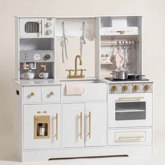 Cuisine Montessori en Bois avec Évier et Rangements