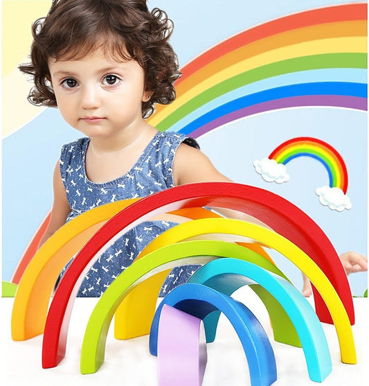 Puzzle Arc-en-Ciel en Bois Montessori