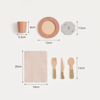 Set de Vaisselle Montessori en Bois
